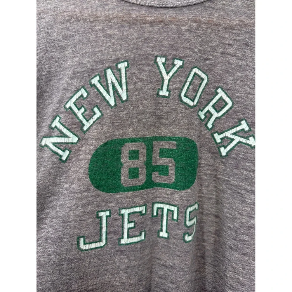 Vintage Champion New York Jets 85 T Shirt XL Gray Heather Single Stitch USA Made - Picture 7 of 9